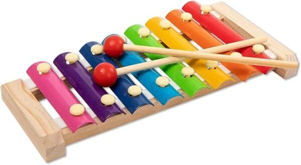 Xylophone 8 échelles Xylophone en bois Instrument en bois pour enfants