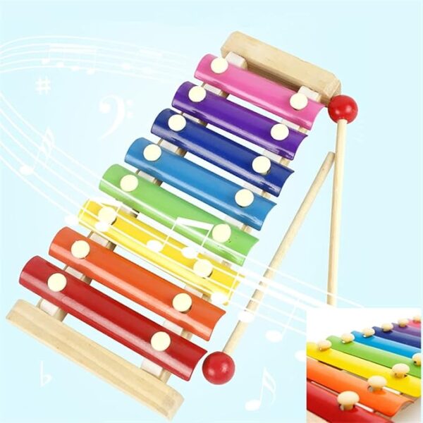 Xylophone 8 échelles Xylophone en bois Instrument en bois pour enfants