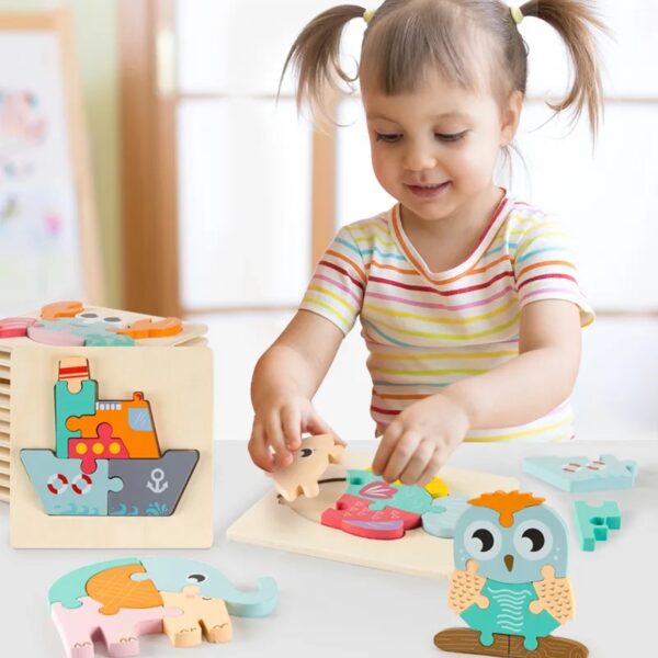 Jouets de puzzle pour tout-petits, jeu d'habillage Montessori | Jouets éducatifs en bois